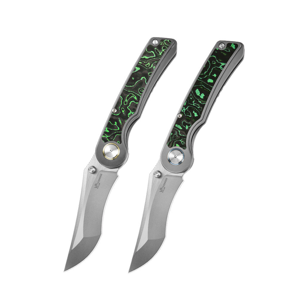 S90V Titanium Folding Knife | Carbon Fiber Handle | Outdoor Survival EDC Pocket Knife