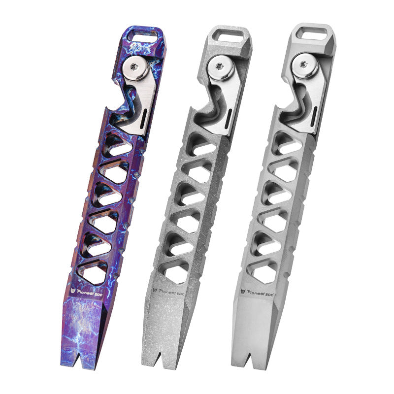 Titanium EDC Pry Bar Multi-Tool | Bottle Opener | Outdoor Survival Tool