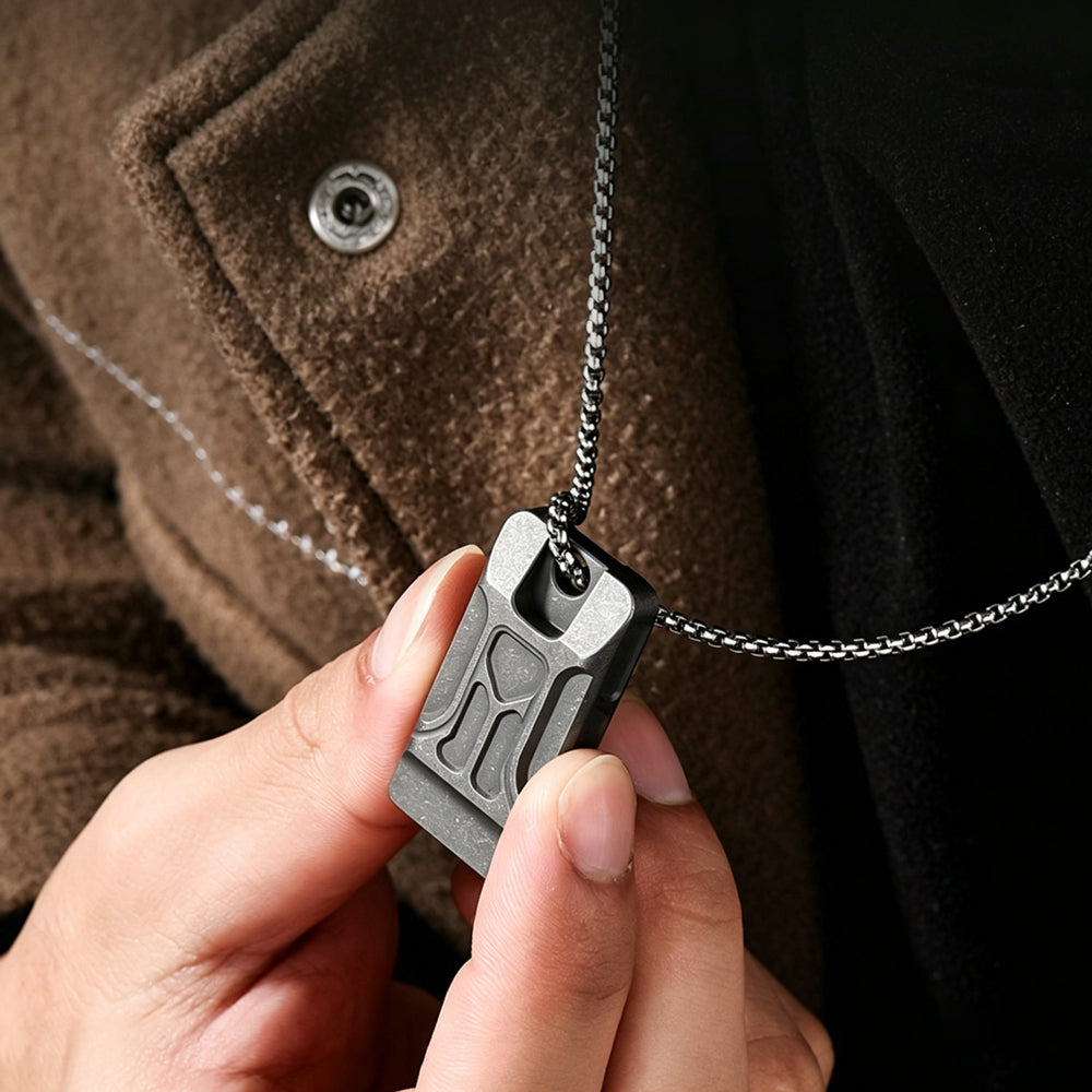 Titanium EDC Whistle | Dual-Tube High-Decibel Emergency Survival Whistle | Outdoor Camping Tool