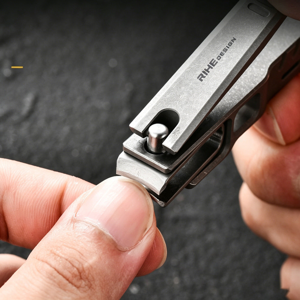 Titanium Nail Clipper | Rotating Head Design | EDC Titanium Nail Cutter