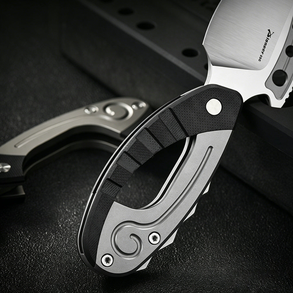 S90V Titanium Folding Knife | Carbon Fiber Handle | Outdoor Survival EDC Pocket Knife