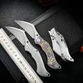 M390 Titanium EDC Folding Knife | Color Engraved | Outdoor Portable Pocket Knife