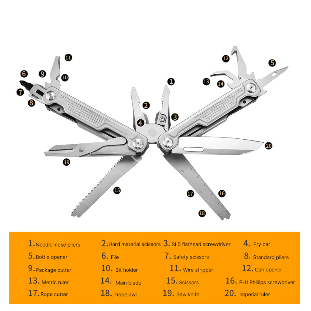 Titanium Multi-Tool Pliers | Outdoor Camping EDC Tool | CNC Precision Machined